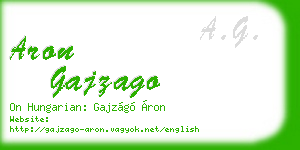 aron gajzago business card